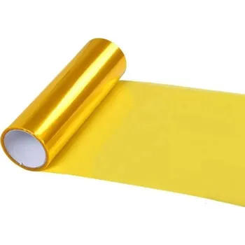 Stínítko do auta Ochranná fólie na světlomety žlutá 120x150 cm Samolepicí fólie na světla Protisluneční fólie pro auta, motorky a tuning