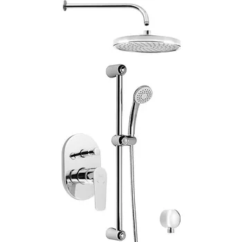 Sprchový set Aqualine Lotta podomítkový sprchový set s pákovou baterií 2 výstupy chrom LT744