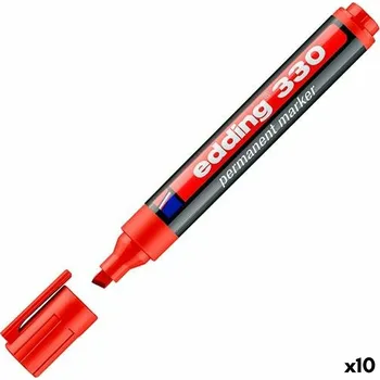 Set školních potřeb Permanentní popisovače Edding 330 Červená (10 kusů)