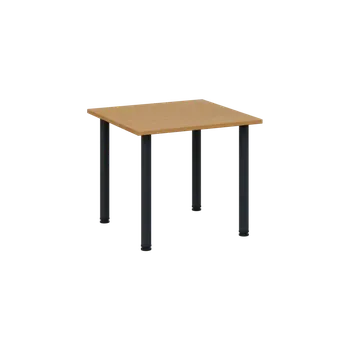 Jídelní stůl CRTR 80 jídelní stůl, kovová podnož černá, deska 25 mm, 800x800 mm, buk royal