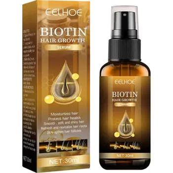 Vlasová regenerace Biotinový vlasový sprej 30 ml Oprava poškozených vlasů Výživa kořínků Zahuštění vlasů Hydratace Pokožka hlavy Péče o zdravé vlasy