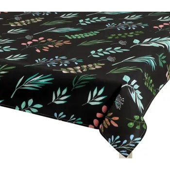 ubrus Bellatex Ubrus ADÉLA Lístky na černé, rozměr 50x50 cm