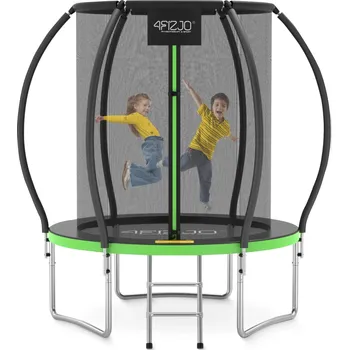 Trampolína 4FIZJO Dětská zahradní trampolína 183cm 6ft 183cm ZELENÁ