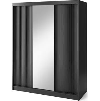 Šatní skříň Nábytek PEGAS s.r.o. Posuvná skříň PRESCCO III, Černá 220