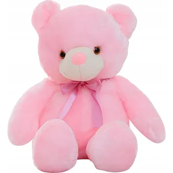 plyšák Plyšový svítící medvídek LED plyšák heboučký růžový