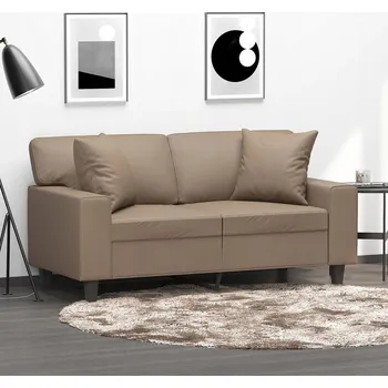 Polštář POLŠTÁŘE 2 KS CAPPUCCINO 40X40CM UMĚLÁ KŮŽE