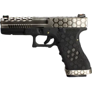 Airsoftová zbraň AW Custom Airsoftová pistole G-HexCut VX01 - stříbrná/černá