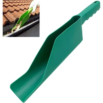 Toaleta pro kočku Zelená plastová lopatka na čištění okapů 43 x 9,5 x 8 cm Odolný nástroj na údržbu okapových žlabů Snadné čištění střech a okrajů budov