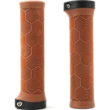 grip Gripy na kolo ODI Lock-on 13 x 34 x 32 mm Ergonomické gumové rukojeti s křídlem Protiskluzové gripy na řídítka 22,2 mm Hliníková slitina Cestovní skládací kola hnědá