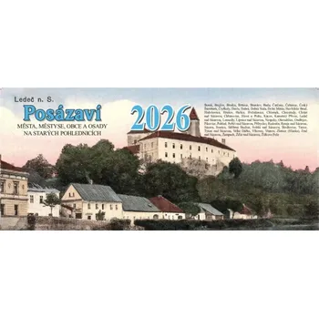 Kalendář POSÁZAVÍ NA STARÝCH POHLEDNICÍCH 2026 STOLNÍ KALENDÁŘ
