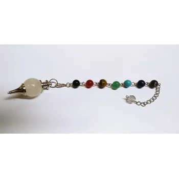 Řetízek kyvadlo krystal + "7čaker" řetízek s kameny