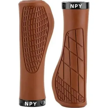 grip Rukojeti na kolo 13,5 x 2,2 cm Gumové MTB gripy s aretací Protiskluzové nárazuvzdorné rukojeti na řídítka BMX kola Tvrdá podšívka z gumy hnědá
