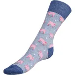 Bellatex Ponožky Prasátka modrá, růžová, rozměr 43-46
