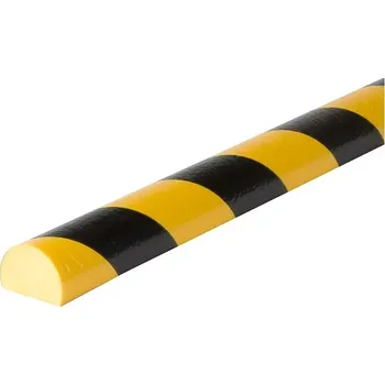 Dětská zábrana Černo-žlutá pěnová reflexní ochrana rohů zdí a stěn "typ C" - délka 100 cm, šířka 4 cm, výška 3 cm