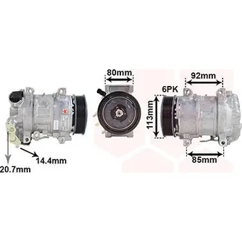 Kompresor klimatizace Kompresor, klimatizace VAN WEZEL 4001K706
