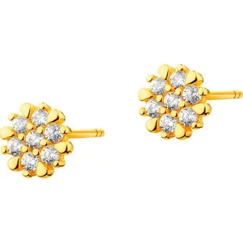 Náušnice Zlaté náušnice se zirkony - K-721.04