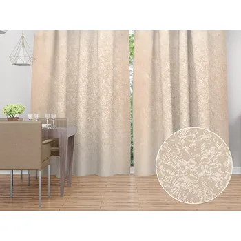 ubrus Dekorační závěs TF-097 Venezia pudrově béžový - š. 150 cm 150x140 cm