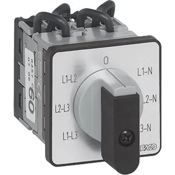 BACO NY37GQ1 přepínač voltmetru 16 A 360 ° šedá, černá 1 ks