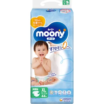 jednorázová plena Japonské plenky Moony Air Fit vel. XL pro 12-17 kg / 44 ks