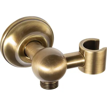 Tyč na sprchový závěs Sapho Antea držák sprchy s vyústěním bronz 981R6