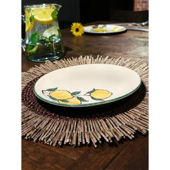 Talíř Sinsay - Talíř s ručně malovaným vzorem - žlutá - 582GJ-11X - 582GJ-11X-ONE