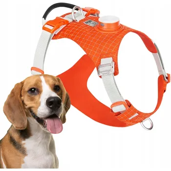 Postroj pro psa POSTROJ PRO PSA TRUELOVE TRACKER EASY WALK S LED SVĚTLEM ORANŽOVÝ M