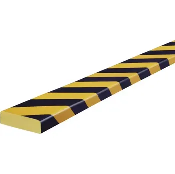 Dětská zábrana Černo-žlutá pěnová reflexní ochrana rohů zdí a stěn typ S - délka 100 cm, šířka 4 cm, výška 1,1 cm