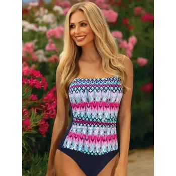 Dámské plavky Antella/678 - jednodílné plavky Aquarilla, 100 D, modrá