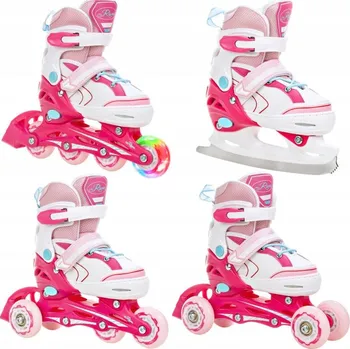 Kolečkové brusle Raven Lia PINK 4v1 EU 27-30, pánský (hokejový) + DÁREK