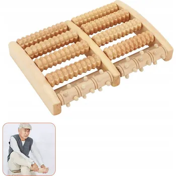 Masážní přístroj MASÁŽNÍ PŘÍSTROJ NA MASÁŽ NOHOU TRADIČNÍ DŘEVĚNÝ VÁLEČEK MASÁŽNÍ DVOJITÝ