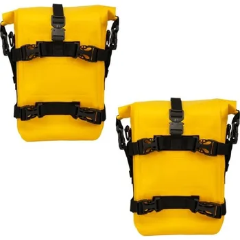 Motodoplněk Sada 2 ks motocyklových brašen na nárazník 5–8L Voděodolné boční brašny na rám z PVC 500D s teflonem Odolné proti oděru a nečistotám žlutá