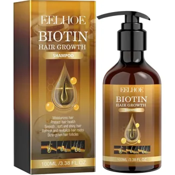 Šampon Biotinový vlasový šampon 100 ml Zahuštění vlasů Oprava poškození Hydratace Výživa pokožky hlavy Regenerace kořínků Péče o zdravé vlasy