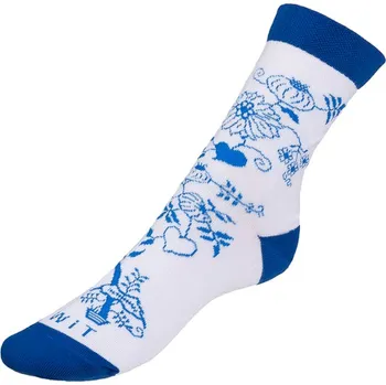 Dámské ponožky Bellatex Ponožky Cibulák bílá, modrá, rozměr 39-42
