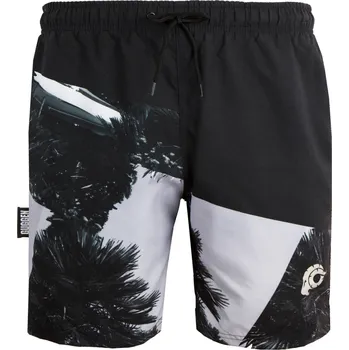 Pánské plavky GUGGEN MOUNTAIN Pánské plavecké kraťasy ZM1603 Palma XL MODRÁ|ČERNÁ