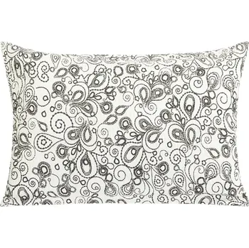 Povlak na dekorativní polštářek Bellatex Povláček krepový Květ šedá, smetanová, rozměr 50x70 cm