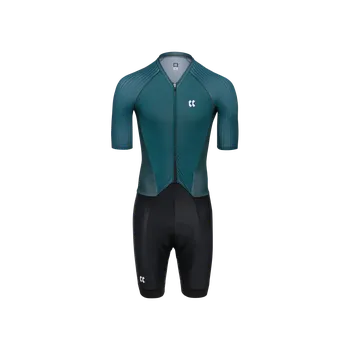 cyklistický dres KALAS PASSION Z5 | Kombinéza krátký rukáv BRIOS | Bottle Green | Velikost: 3