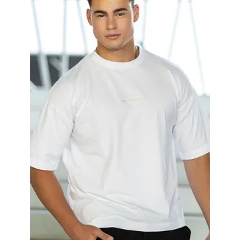 Pánské tričko Pánské bílé oversize tričko VSB ALAN , VELIKOST M