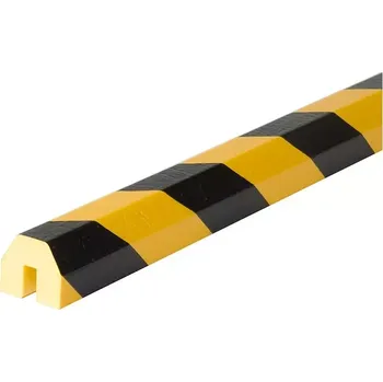 Výstražná páska Černo-žlutá pěnová reflexní ochrana rohů zdí a stěn typ BB - délka 100 cm, šířka 4,1 cm, výška 3,6 cm