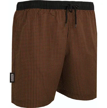 Pánské plavky GUGGEN MOUNTAIN Pánské plavecké kraťasy Style 6 S KAŠTANOVÁ|ČERNÁ
