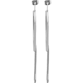 Módní doplněk JSB bijoux s.r.o. Ocelové náušnice kruhy ozdobené řetízkem