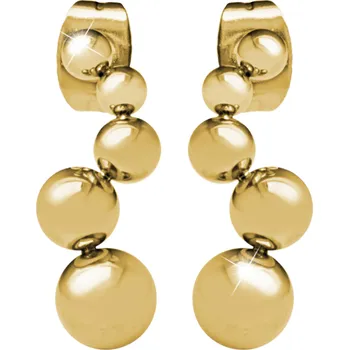 Módní doplněk JSB bijoux s.r.o. Zlaté ocelové náušnice puzety poskládané kuličky různých velikostí