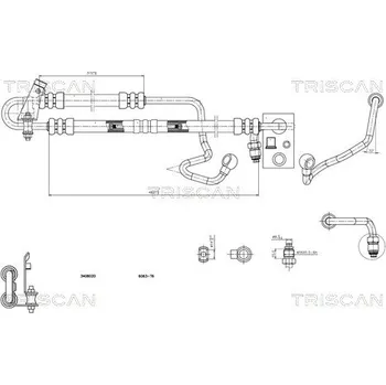 Čep řízení Hydraulická hadice, řízení TRISCAN 8516 11013