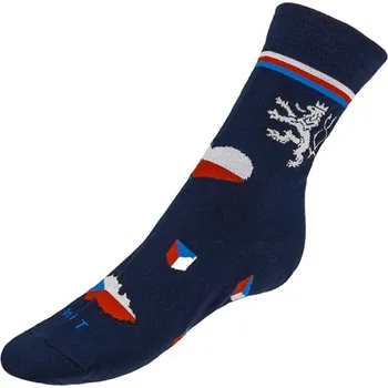 Dámské ponožky Bellatex Ponožky Česká vlajka bílá, červená, modrá, rozměr 39-42