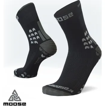 Pánské ponožky TRAIL kompresní běžecké ponožky Moose černá S