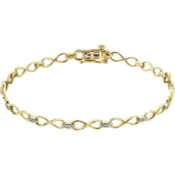 Náramek Zlatý náramek s diamanty - nekonečno - 18 cm - 0,10 ct - ryzost 585 - 181.332