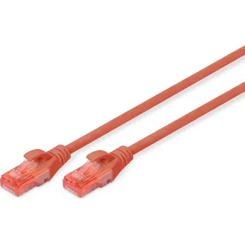 Síťový kabel Digitus DK-1612-005/R síťový kabel Červená 0,5 m Cat6 U/UTP (UTP)