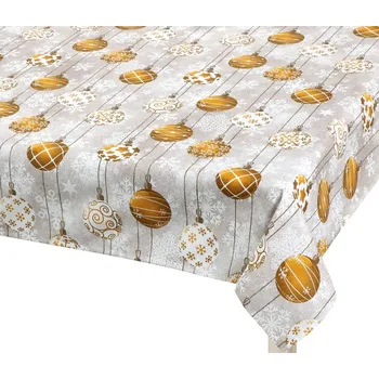 Bellatex Ubrus VÁNOCE Vánoční koule zlatá, rozměr 100x100 cm