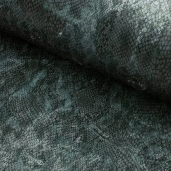 Zamat Velvet digital - Hadí kůže šedá tmavá