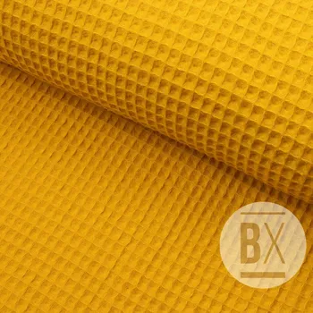 Bavlna Vafle Organic - Žlutá karamel