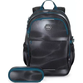 Školní batoh Studentský batoh Modré žíhání Topgal RUBI 25034 SET STUDENT